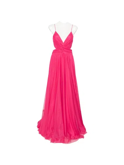 Alessandro Legora Cut-out Ruched Maxi Dress In Pink