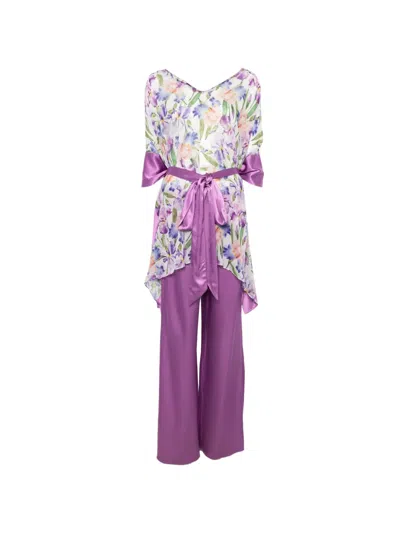 Alessandro Legora Floral-print Belted Blouse And Trousers Set In Multi