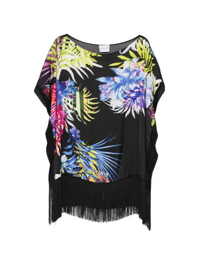 Alessandro Legora Floral-print Fringed-trim Tunic In Multi