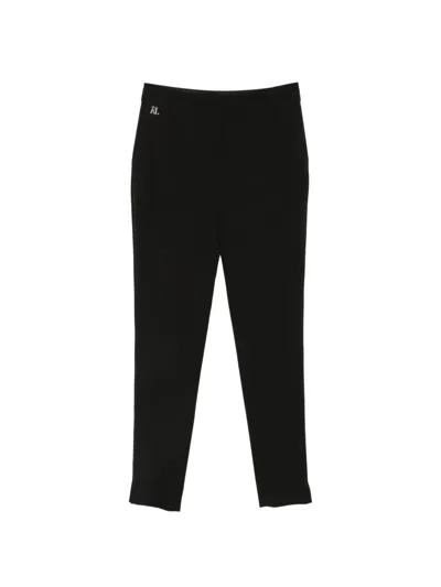 Alessandro Legora Logo-plaque Slim-fit Trousers In Black
