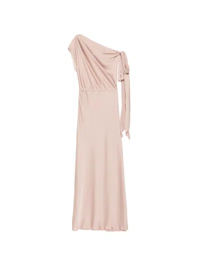 Alessandro Legora One-shoulder Knotted-detail Maxi Dress In Neutral
