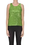 Alessandro Legora Sequined Top In Spring Green