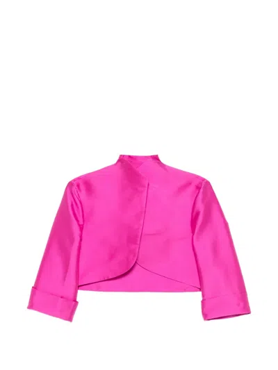 Alessandro Legora Turn-up-cuff Cropped Jacket In Pink