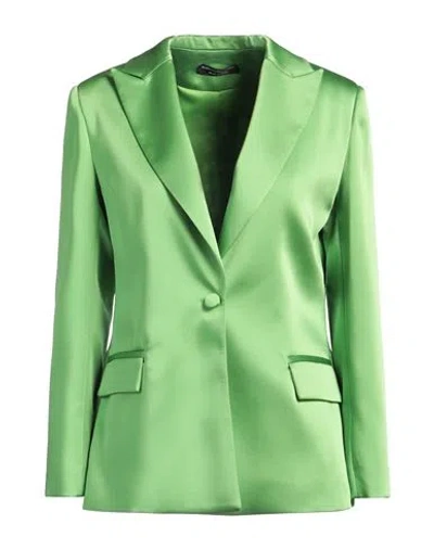 Alessandro Legora Woman Blazer Green Size 10 Viscose, Nylon, Polyester, Elastane