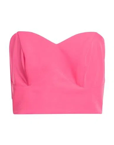 Alessandro Legora Woman Top Fuchsia Size 8 Polyamide, Viscose, Polyester, Elastane In Pink