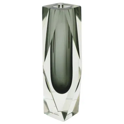 Pre-owned Alessandro Mandruzzato Italian Murano Vase By  In Transparent