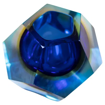 Pre-owned Alessandro Mandruzzato Mid Century Modern Sommerso Murano Glass Vase By  In Purple