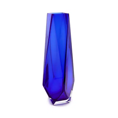 Pre-owned Alessandro Mandruzzato Mid-century Modern "goccia" Vase By Mandruzzato, Murano Glass, 40 Cm In Purple