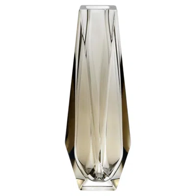 Pre-owned Alessandro Mandruzzato Mid-century Modern "goccia" Vase By Mandruzzato, Murano Glass, 40 Cm In Sand