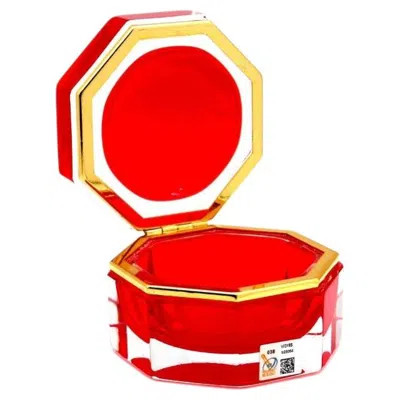 Pre-owned Alessandro Mandruzzato Mid-century Modern Octagonal Jewelry Box By Mandruzzato, 1990s In Orange