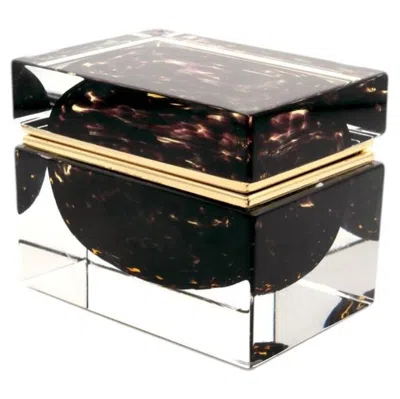 Pre-owned Alessandro Mandruzzato Murano Glass Jewelry Box By , 1990s Modern In Black