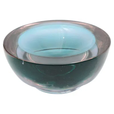 Pre-owned Alessandro Mandruzzato Vintage Murano Glass Sommerso Geode Bowl By Mandruzzato, 1970's In Gray