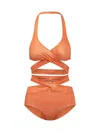 Alessandro Vigilante Strap-fastening Bikini In Orange