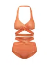Alessandro Vigilante Strap-fastening Bikini In Orange