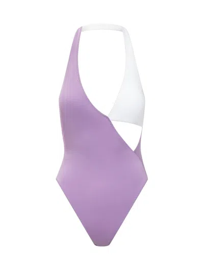 Alessandro Vigilante Two-tone Swimsuit In Purple
