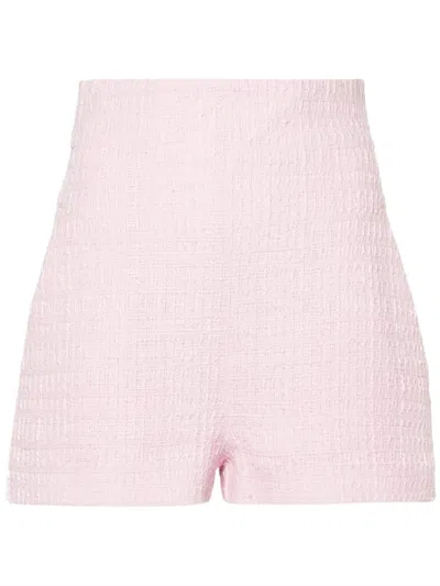 Alessandro Vigilante Bouclé Mini Shorts In Pink