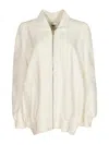 Alessandro Vigilante Zipped Oversized Jacket In White