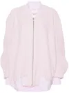 Alessandro Vigilante Cut-out Tweed Bomber Jacket In Rosa