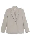 Alessandro Vigilante Double-breasted Blazer In Nude