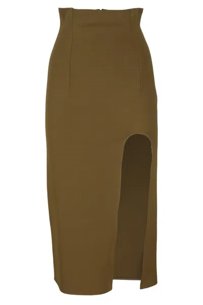 ALESSANDRO VIGILANTE ALESSANDRO VIGILANTE GREEN HIGH WAIST SKIRT