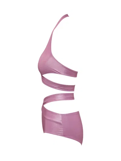 Alessandro Vigilante Mini Bikini Set With Trendy Cutouts In Glicine/lilla