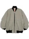 Alessandro Vigilante Padded Bomber Jacket In Neutrals