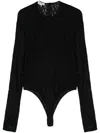 Alessandro Vigilante Sheer Bodysuit In Black