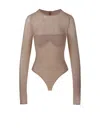 Alessandro Vigilante Sheer Long-sleeve Bodysuit With Structured Bust