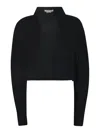 Alessandro Vigilante Open Back Cropped Jacket In Black