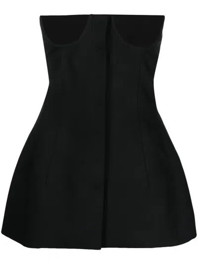 Alessandro Vigilante Long-sleeve Corset Top In Black