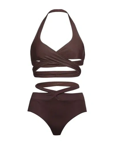 Alessandro Vigilante Woman Bikini Cocoa Size 2 Polyamide, Elastane In Brown
