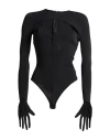 Alessandro Vigilante Woman Bodysuit Black Size 6 Polyester, Elastane