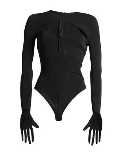 Alessandro Vigilante Woman Bodysuit Black Size 6 Polyester, Elastane