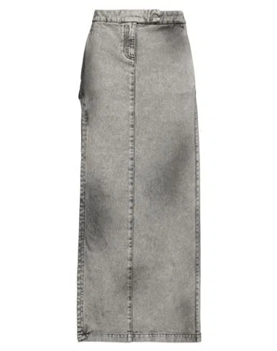 Alessandro Vigilante Woman Denim Skirt Grey Size 6 Cotton