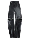 Alessandro Vigilante Cut-out Detail Stonewashed Jeans In Black
