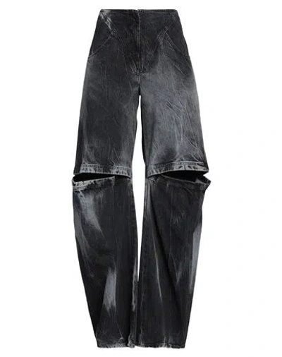 ALESSANDRO VIGILANTE ALESSANDRO VIGILANTE WOMAN JEANS BLACK SIZE 6 COTTON