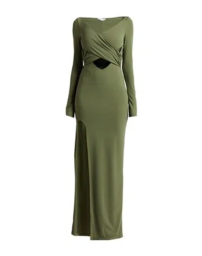 Alessandro Vigilante Woman Maxi Dress Military Green Size 6 Polyamide, Elastane