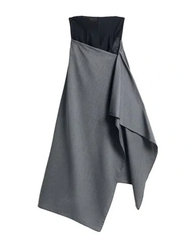 Alessandro Vigilante Woman Maxi Skirt Grey Size 6 Virgin Wool, Polyester, Elastane