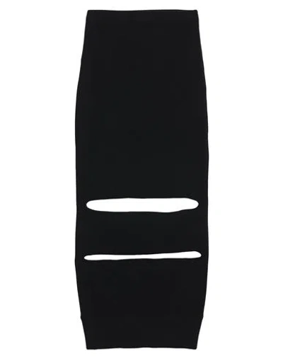 Alessandro Vigilante Woman Midi Skirt Black Size 6 Nylon, Elastane