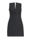 ALESSANDRO VIGILANTE ALESSANDRO VIGILANTE WOMAN MINI DRESS BLACK SIZE 8 VIRGIN WOOL, ELASTANE