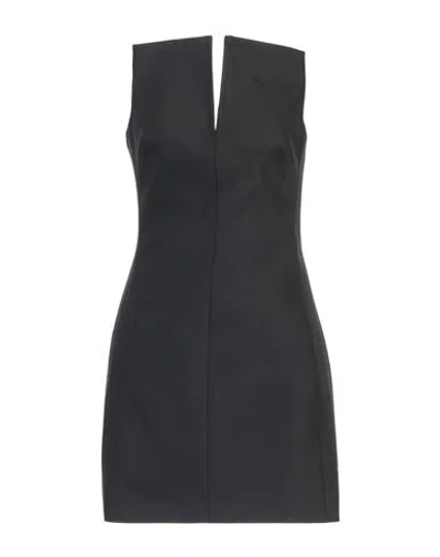 Alessandro Vigilante Woman Mini Dress Black Size 8 Virgin Wool, Elastane