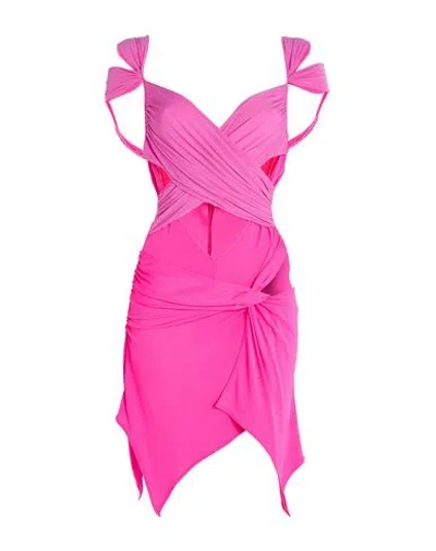 Alessandro Vigilante Woman Mini Dress Fuchsia Size 4 Polyamide, Elastane