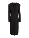 Alessandro Vigilante Woman Overcoat & Trench Coat Black Size 6 Recycled Polyester, Polyester, Elasta In Black