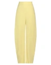 ALESSANDRO VIGILANTE ALESSANDRO VIGILANTE WOMAN PANTS YELLOW SIZE 8 ACETATE, VISCOSE