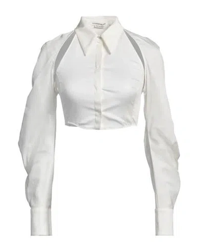 Alessandro Vigilante Woman Shirt Off White Size 6 Cotton, Elastane