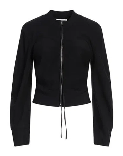 Alessandro Vigilante Woman Sweatshirt Black Size 6 Rayon, Polyamide, Elastane