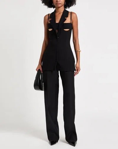 Alessandro Vigilante Woman Top Black Size 4 Viscose, Wool, Elastane