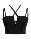 Alessandro Vigilante Woman Top Black Size 8 Viscose, Polyamide, Elastane In Black