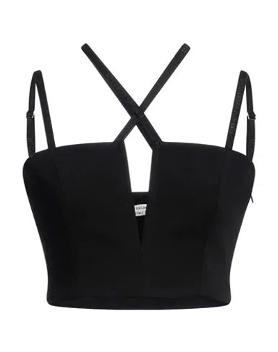 Alessandro Vigilante Woman Top Black Size 8 Viscose, Polyamide, Elastane