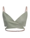 Alessandro Vigilante Woman Top Military Green Size 4 Linen In Green
